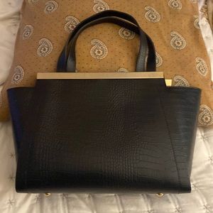 Alessandro Mari Black Italian Leather Purse